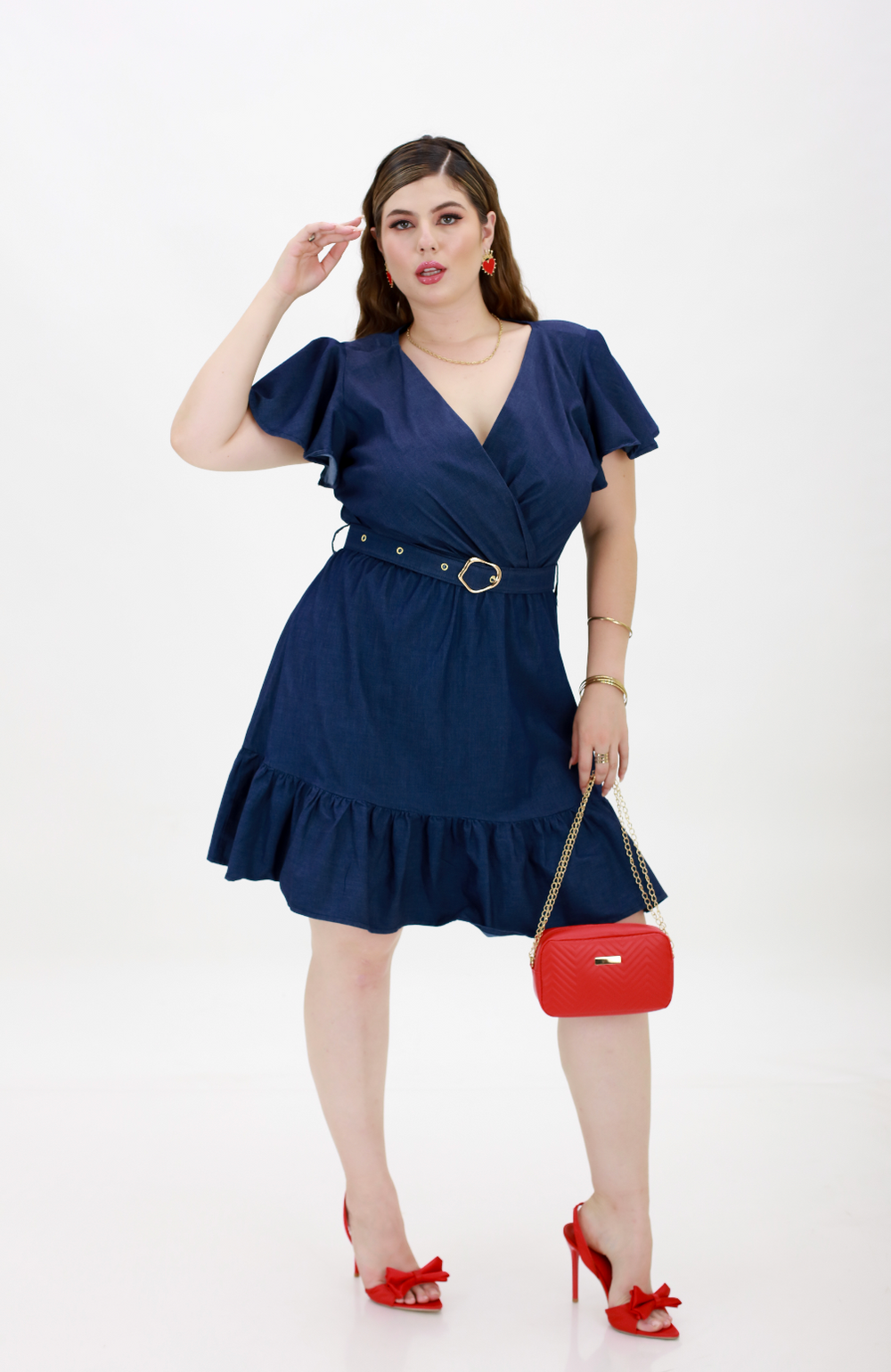 MEZCLILLA VESTIDO CON FAJO