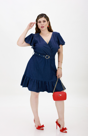 MEZCLILLA VESTIDO CON FAJO